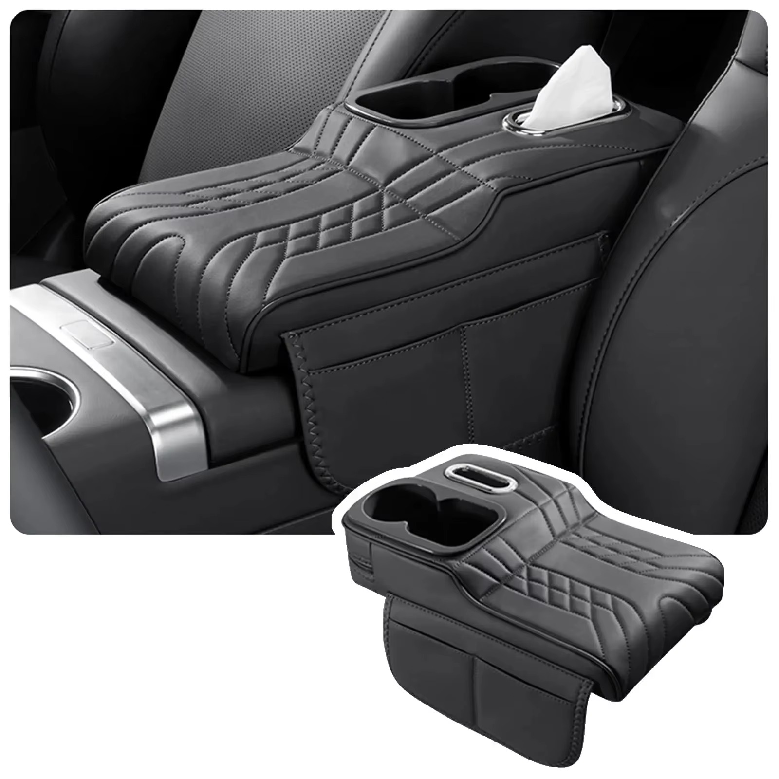 Tech Car Accessories - Podkładka podwyższająca do podłokietnika samochodowego, wykonana