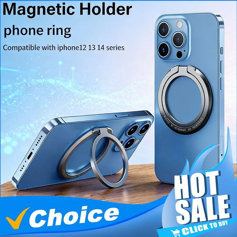 Mobile Tech Accessories - Magnetyczny uchwyt na telefon z pierścieniem